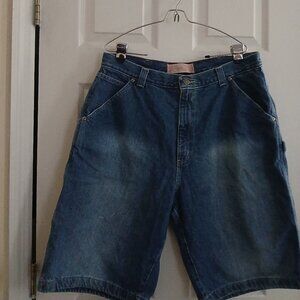 Red camel jeans short